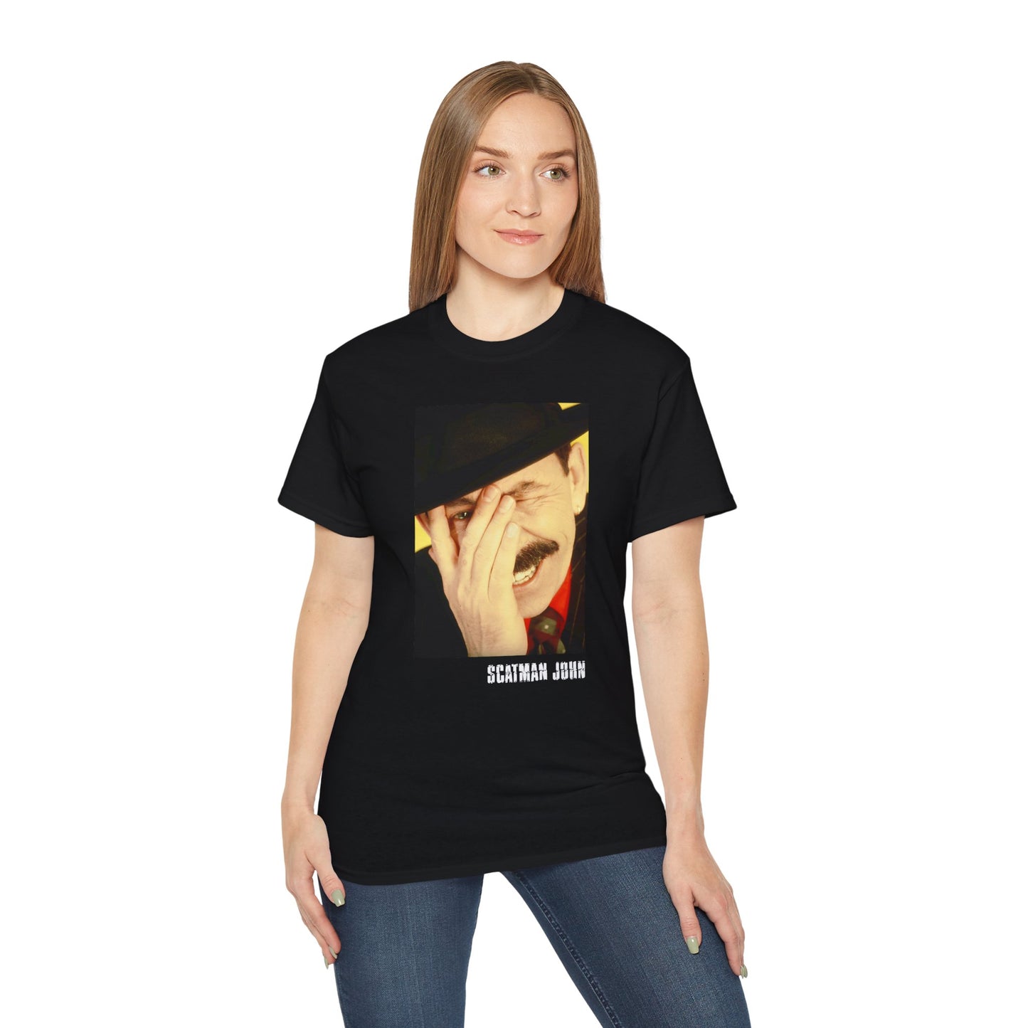 Unisex Scatman John Portrait frontprint T-shirt