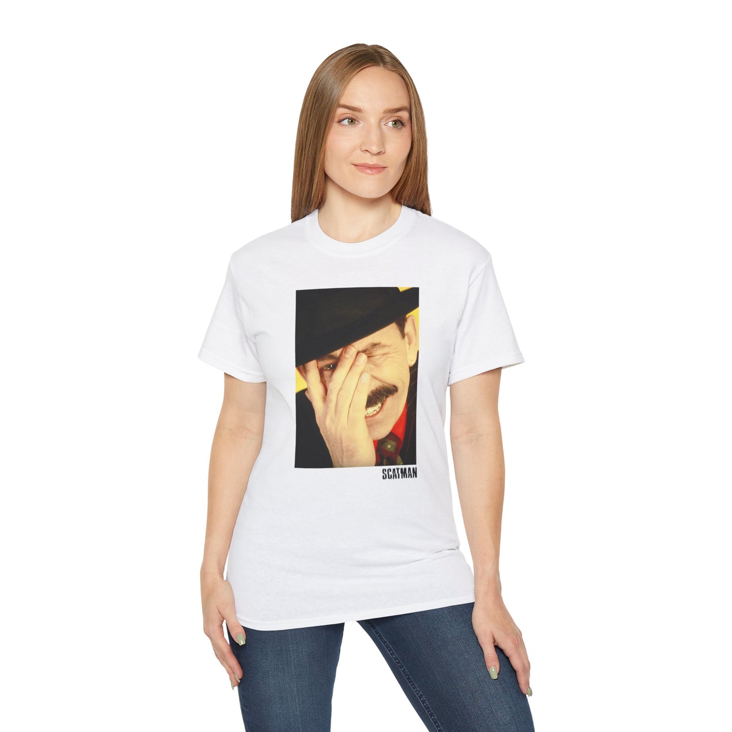 Unisex Scatman John Portrait frontprint T-shirt