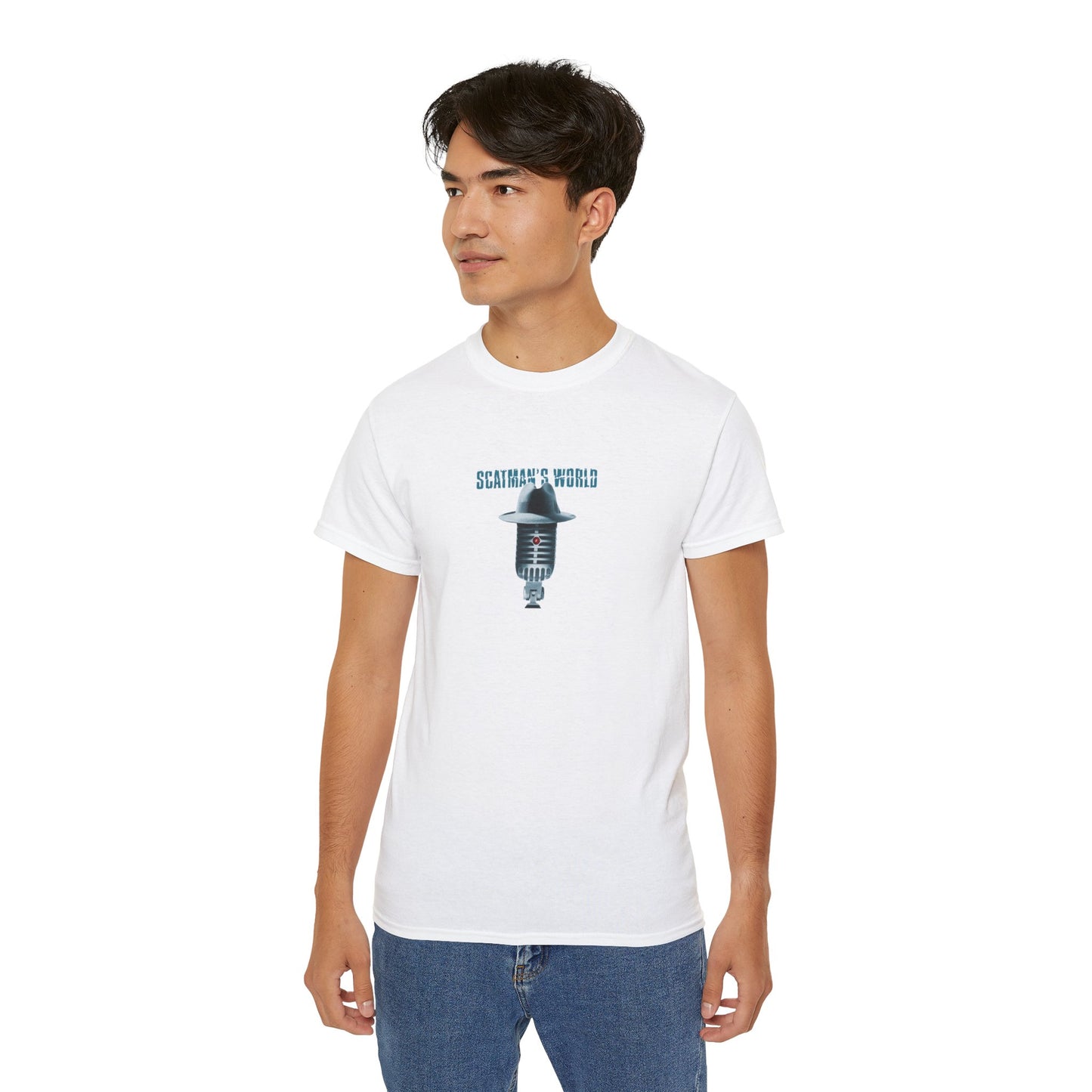 Unisex Scatman's World T-shirt with 'Ski-Ba-Bop-Ba-Dop-Bop' backprint