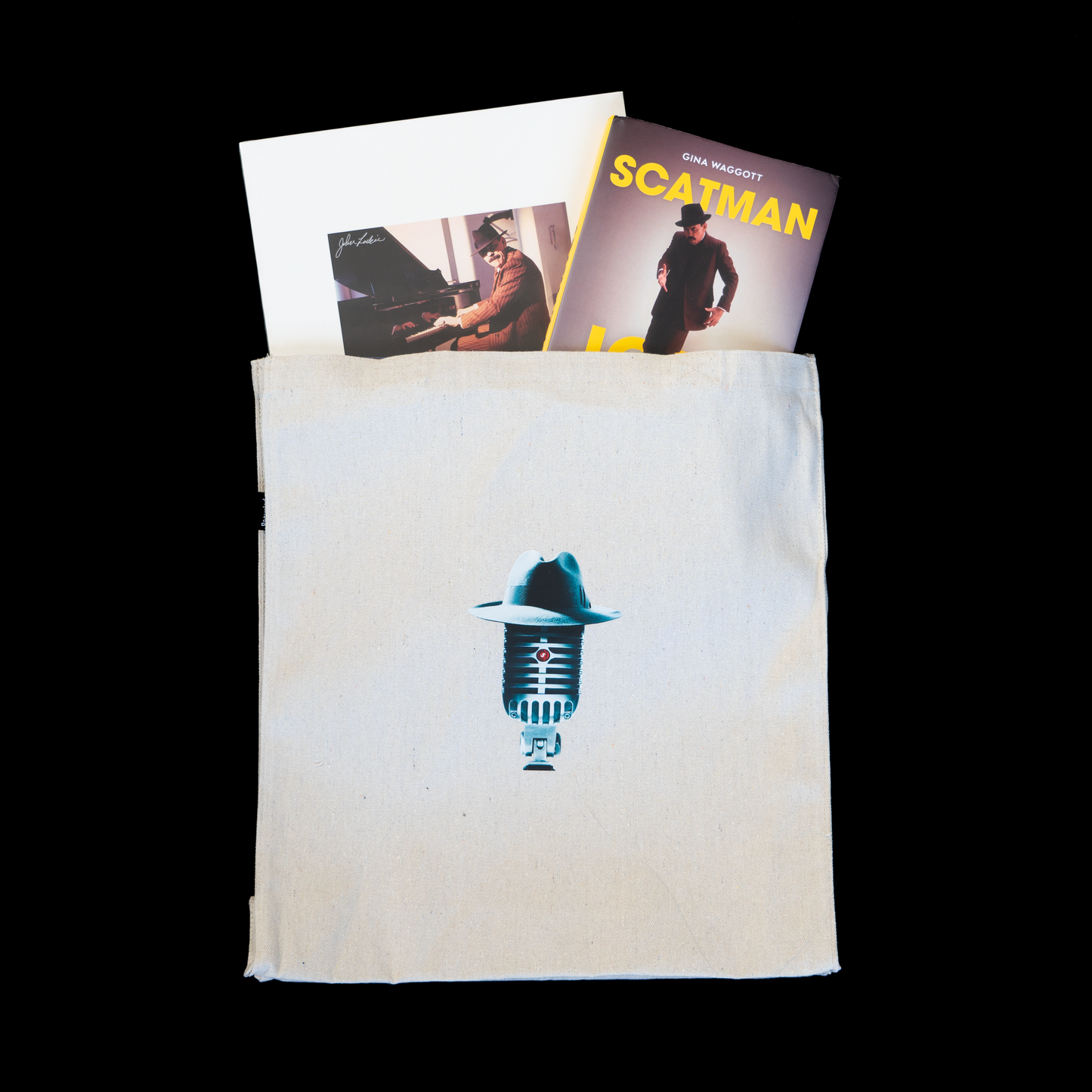The Scatman Package (small) - Book, Vinyl and Totebag