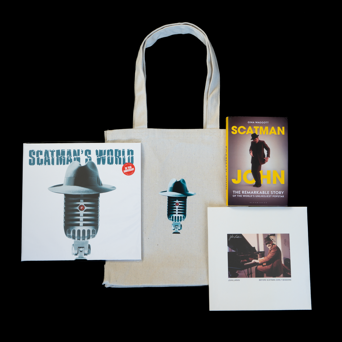 The Scatman Package (Medium): Vinyls, Book & Totebag