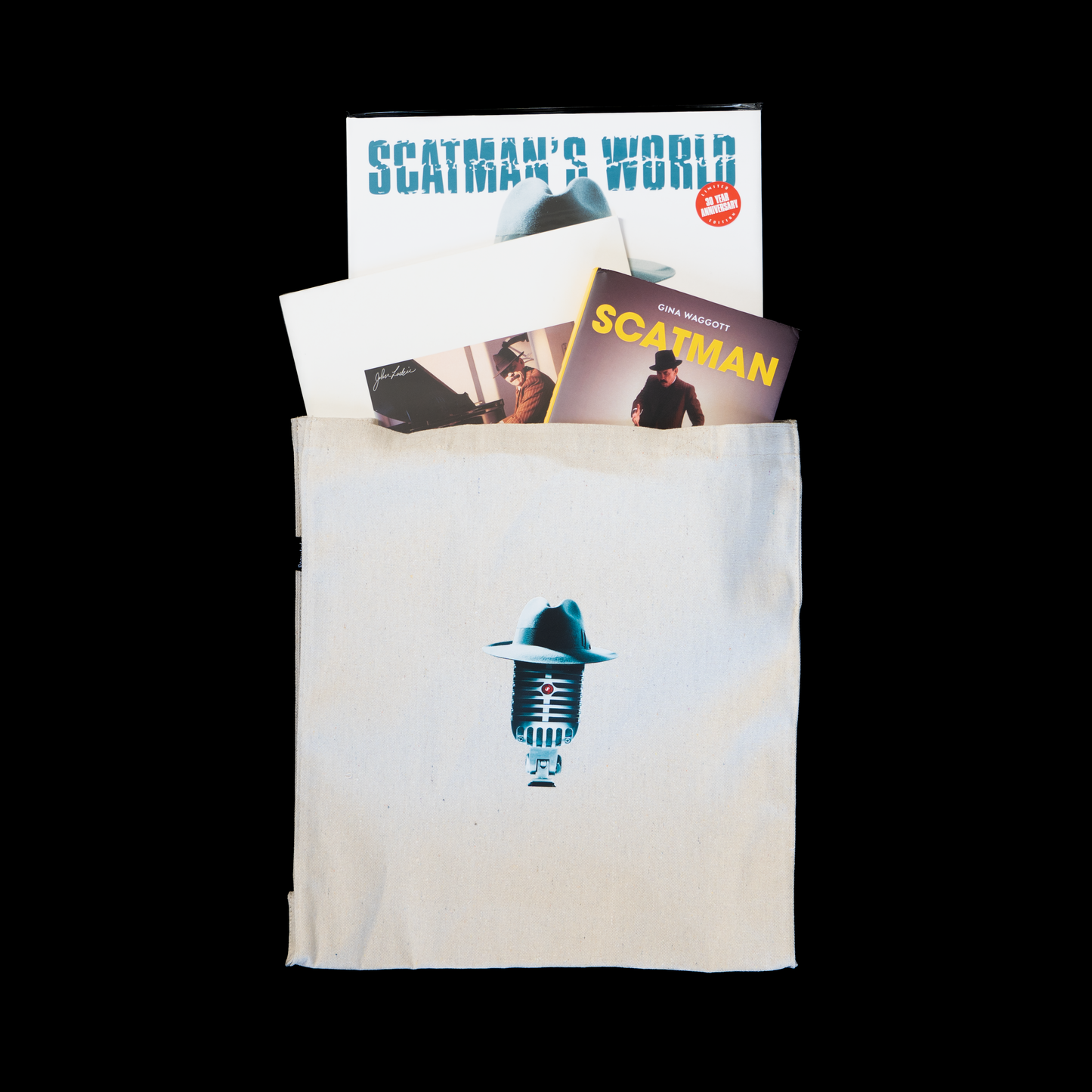 The Scatman Package (Medium): Vinyls, Book & Totebag